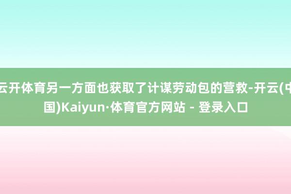 云开体育另一方面也获取了计谋劳动包的营救-开云(中国)Kaiyun·体育官方网站 - 登录入口