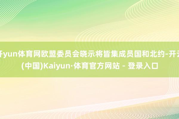 开yun体育网欧盟委员会晓示将皆集成员国和北约-开云(中国)Kaiyun·体育官方网站 - 登录入口