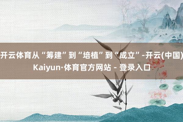 开云体育从“筹建”到“培植”到“成立”-开云(中国)Kaiyun·体育官方网站 - 登录入口