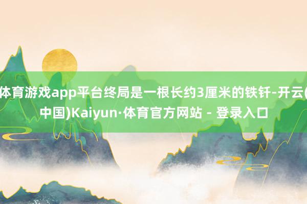 体育游戏app平台终局是一根长约3厘米的铁钎-开云(中国)Kaiyun·体育官方网站 - 登录入口